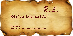 Róza László névjegykártya