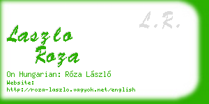 laszlo roza business card