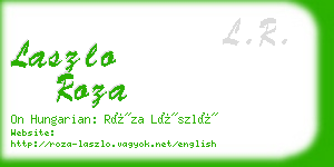 laszlo roza business card